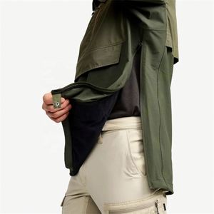 Wholesale OEM Service <b>Men's</b> Casual Windproof Hooded <b>Jacket</b> High Quality <b>Lightweight</b> Nylon/Cotton Outwear Multiple Pockets Zipper - Product Image 6