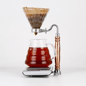 Support pour cafetière L-Beans Zodiac avec balance pour la préparation du café, capacité de 400 ml, poignée en cuivre - Product Image 1