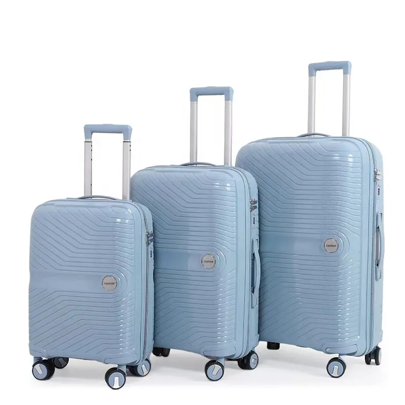 PP Suitcase Luggage 3 Pieces Set 20 24 28 Inch Travelling Bags Luggage Trolley Set Suitcase Silent Universal Wheel Luggage