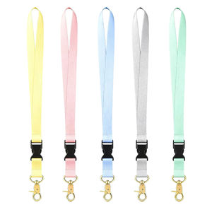 Kunden spezifisches <span class=keywords><strong>Design</strong></span> Gedruckte, strap azier fähige Sicherheits-<span class=keywords><strong>Breakaway</strong></span>-Polyester-Lan yards Abnehmbarer Pass Zubehör-ID-Ausweis halter Halsbänder - Product Image 1