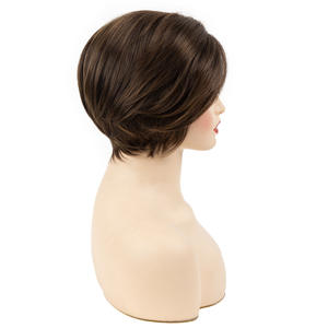 2024 <span class=keywords><strong>Amazon</strong></span> Hot Sale Pelo liso barato corto de alta calidad Peluca sintética Diadema Peluca sintética rubia - Product Image 3