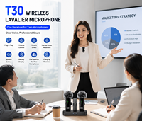 Microphone Lavalier Sans Fil pour iPhone, Android, Appareil Photo Reflex Numérique, Smartphone, Jeux, Enregistrement Vidéo YouTube, Streaming