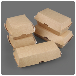 Kotak Hamburger Ramah Lingkungan dari Kertas Karton 350gsm dengan Ukuran Kustom untuk Restoran Cepat Saji-Grosir - Product Image 3