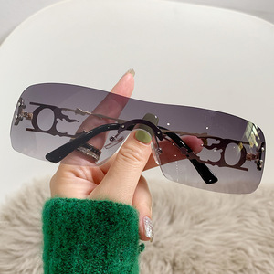 Gafas de Sol Rectangulares Sin Montura, Protección UV400, Unisex, Moda para Adultos - Product Image 3