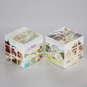 Cube Magique Publicitaire 3x3x3 Personnalisé avec Impression UV, Jouet Promotionnel OEM, Cube Photo Magique 3D, Porte-clés Intelligent - Product Image 4