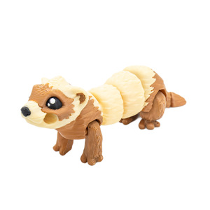 Jouet de frette articulé imprimé en 3D, moulé en une seule pièce, pliable, figurine d'animal de compagnie mignonne, ornement de bureau en plastique, cadeau artisanal - Product Image 5