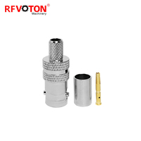 Connecteur BNC femelle à sertir en laiton pour câbles RG58, LMR195, LMR200, RG223, RG142, RG400, LMR240, RG59, H155, LMR300, 5D-FB, RG6 – Connecteurs RF