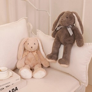 EZBABY Juguete de Peluche de Conejo Nórdico con Orejas Caídas y Lazo, Relleno de Algodón PP, Material de Peluche Corto, para Niños - Product Image 3