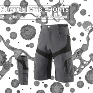 <span class=keywords><strong>Pantaloncini</strong></span> <span class=keywords><strong>MTB</strong></span> Personalizzati per Uomo, in Misto Cotone, Asciugatura Rapida, Traspiranti, con Elastico in Vita, Design con Logo Personalizzato - Product Image 2