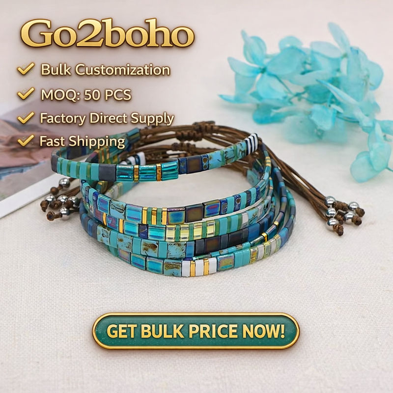 Go2boho Seed Beads Tiny Bracelets for