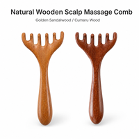 Peigne de massage du cuir chevelu en bois, outil de massage Gua Sha pour la tête, peigne manuel pour les méridiens du cuir chevelu, du cou, du dos et du corps, pour la relaxation