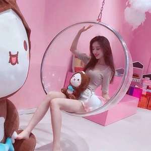 Chaise longue suspendue en forme de boule acrylique, design moderne, idéale pour le jardin, l'hôtel, le plafond, à suspendre, offre spéciale - Product Image 4