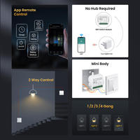 Relé Inteligente WiFi Tuya con Control por Voz para Alexa y Google Home, Módulo de Interruptor de Luz Inteligente para Automatización DIY