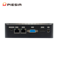 Piesia Bon marché J4125/J4105/J6412 Client léger PC DDR4 2 LAN 6 * Com VGA LVDS X86 Linux Mini routeur PC industriel sans ventilateur