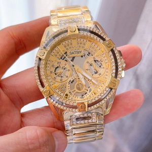 Reloj de Pulsera de Lujo para <span class=keywords><strong>Mujer</strong></span> <span class=keywords><strong>GUESS</strong></span> GW0464L2, Cronógrafo de 40 mm, Diseño Elegante con Manecillas, Caja de Acero Inoxidable, Cuarzo, Resistente al Agua hasta 30 m - Product Image 1