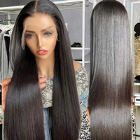 Perruque longue et droite brune avec dentelle frontale |   Perruque en cheveux humains 100% brésiliens pour femmes |   Plusieurs longueurs disponibles