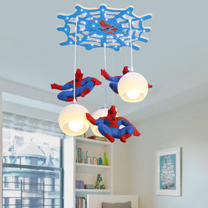 Carton enfants suspension lampe protection des yeux LED moderne enfants Spider Man plafonnier pour chambre - Product Image 1