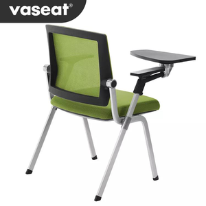 Chaises d'entraînement rembourrées noires modernes Vaseat M2-SY, design pliable <span class=keywords><strong>pour</strong></span> le bureau, l'école, l'hôpital et la maison, avec tablette d'écriture - Product Image 5