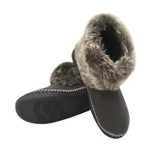 <span class=keywords><strong>Chaussons</strong></span> en microsuède recyclé pour femmes avec mousse à mémoire de forme et semelle intérieure/extérieure Bottes en fausse fourrure - Product Image 4