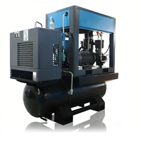 Compresseur d'air rotatif à vis industriel ZAKF lubrifié à l'huile 18,5 kW 25 CV 16 bars tout-en-un intégré avec réservoir 400 L pour découpe laser