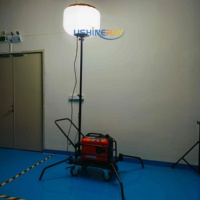 Lumière LED pour ballon 500W, chariot mobile personnalisé 360° °   Tour d'éclairage gonflable portable anti-éblouissement pour travaux de construction et de voirie