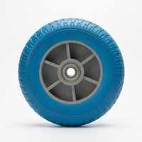 Roue plate anti-crevaison 260x85mm, roue de chariot solide en mousse PU anti-crevaison de 10 pouces