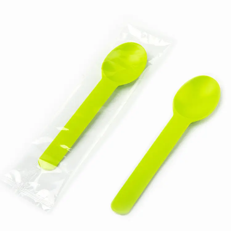 Hot Sale Different Style Yogurt Ice Cream Plastic Spoon Biodegradable Cornstarch Yogurt Spoon Party Modern Food Service