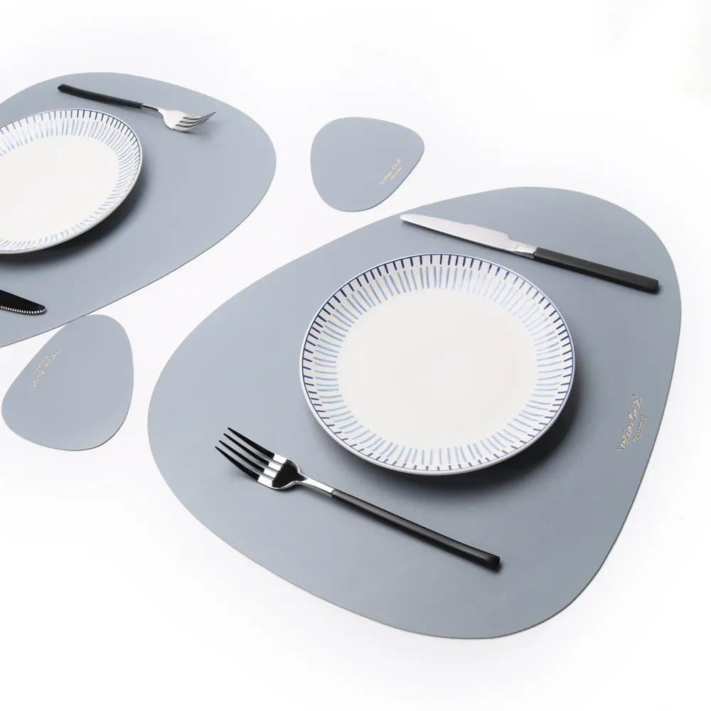 OEM Custom ized Tisch matte für Restaurant Food Pad Wasser becher Tischset Wärme isolierung und wasserdichte Esstisch-Sets