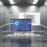 PC industriel tout-en-un robuste sans ventilateur avec écran tactile de 23,6 pouces, processeur Intel/RK3288, 64 Go de mémoire, ports USB/VGA/COM