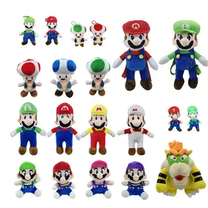 Niedriger Preis Großhandel Berühmte klassische Cartoon Puppen & Schlüssel bund & Rucksack Taschen Plüsch Mario Spielzeug