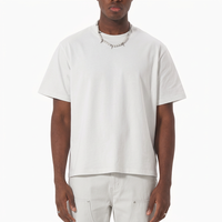 T-shirts pour hommes en coton 100% tricoté, imprimés en sérigraphie, vierges, unis, surdimensionnés, décontractés, personnalisables, de haute qualité, 230 grammes, vente en gros