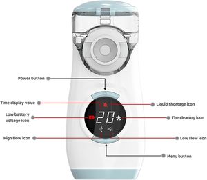 Xách tay có thể sạc lại siêu âm Máy phun sương với hai chế độ & tự làm sạch chức năng lưới Máy phun sương - Product Image 4