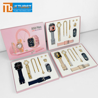 Montre connectée A58 Plus avec 2 bracelets, boucles d'oreilles, bracelets, colliers, ensemble de montres intelligentes, appel Bluetooth, montre connectée
