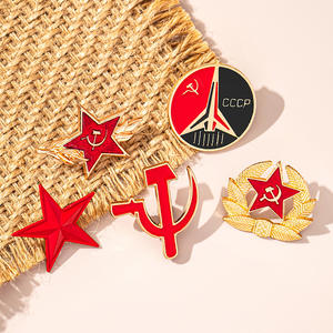 Pas cher En Gros Classique CCCP <span class=keywords><strong>Communisme</strong></span> Broche Soviétique Rétro Étoile À Cinq Branches Badge Alliage Souvenir Émail Épinglette - Product Image 2