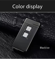 Briquet Électronique Rechargeable à Double Flamme par Induction, Arc Chauffant Intégré, pour Cigarettes