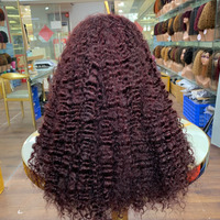 Pelucas de Cabello Humano con Frente de Encaje, Peluca de Cabello Natural al por Mayor, Pelucas de Cabello Rizado Birmano SDD de 18 Pulgadas