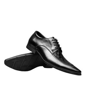 Chaussures décontractées d'été respirantes pour hommes - Chaussures en cuir embossé à bout pointu en cuir de vachette de qualité supérieure - Product Image 3