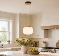 Suspension contemporaine en verre blanc, éclairage intérieur doux pour salon, chambre, salle à manger, îlot de cuisine