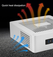 RGeek OEM TA65 TA80 Estuches de aluminio Sin ventilador Computadora PC Chasis USB 3,0 HTPC Mini ITX Estuche, personalización de soporte