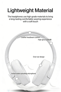 Casque ANC Confortable Taille Standard avec Pilotes 40mm, Basses Profondes, Étanche IPX2 5.0, pour Audiophiles, Aviation et Téléphone Mobile - Product Image 3