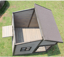 उच्च गुणवत्ता के बाहर Weatherproof लकड़ी लक्जरी बड़े कुत्तों के लिए आउटडोर kennel कुत्ता घर - Product Image 6