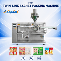 Machine de remplissage de sachets horizontale à double liaison S-110T pour l'emballage de sachets de nourriture, de café, de protéines en poudre et de crème