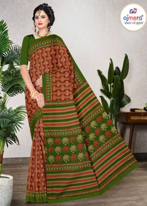 Sarees de Algodón Premium para Mujer, Colección de Diseñador de Moda, Elegantes, Cómodos, de Secado Rápido, Protección Solar, para Oficina, Casual, Fiesta, Festividades - Product Image 3