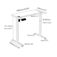 Cadre de bureau moderne économique en métal avec moteur unique réglable en hauteur pour le bureau et la maison