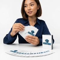 Cartes à jouer en papier écologiques avec logo personnalisé, jeu de poker de marque pour cadeaux d'entreprise, cadeaux d'affaires