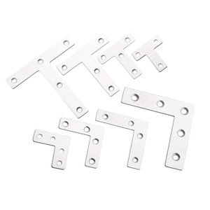 Stainless Steel T-shaped <b>Corner</b> <b>Bracket</b> L-shaped Plate Connector Furniture Hardware Support Durable Brushed Finish - Product Image 1