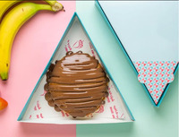 Triangle personnalisé Croissant Crêpe Pizza Boîte Biscuits Boulangerie Pâtisserie Gâteau Gaufre Brownie Restauration Boîte D'emballage En Papier