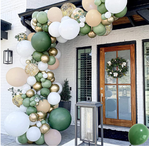 Kit d'arche de ballons en latex vert menthe et blanc métallisé avec confettis, pour Jungle Safari, <span class=keywords><strong>WILD</strong></span> ONE, Anniversaire, Fête des Mères, Mariage, Événement - Product Image 5