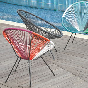 Jardín de alta calidad cinturón de cinta tejida al aire libre Muebles de Jardín impermeable sillas de jardín y tamaños opcionales color Arco Iris Silla de huevo - Product Image 1