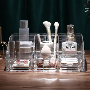 אקריליק איפור ארגונית למקרה קוסמטי מברשות שפתון צלליות פלסטיק שידת איפור אחסון ארגונית box - Product Image 2